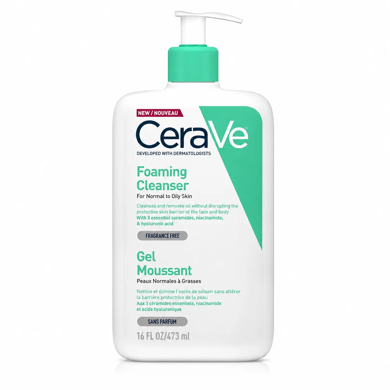 IMG_8869 شوینده فومینگ سراوی (CeraVe Foaming Cleanser) پوست نرمال تا چرب ۴۷۳ میلیلیتر - تصویر 1